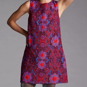 Anthropologie Eva Franco Embroidered Shift Dress - sz 4